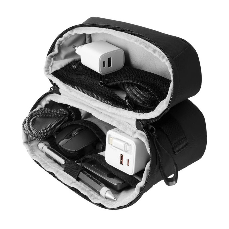 Organizer TROIKA Black Tech 2 Go, etui na akcesoria, czarne