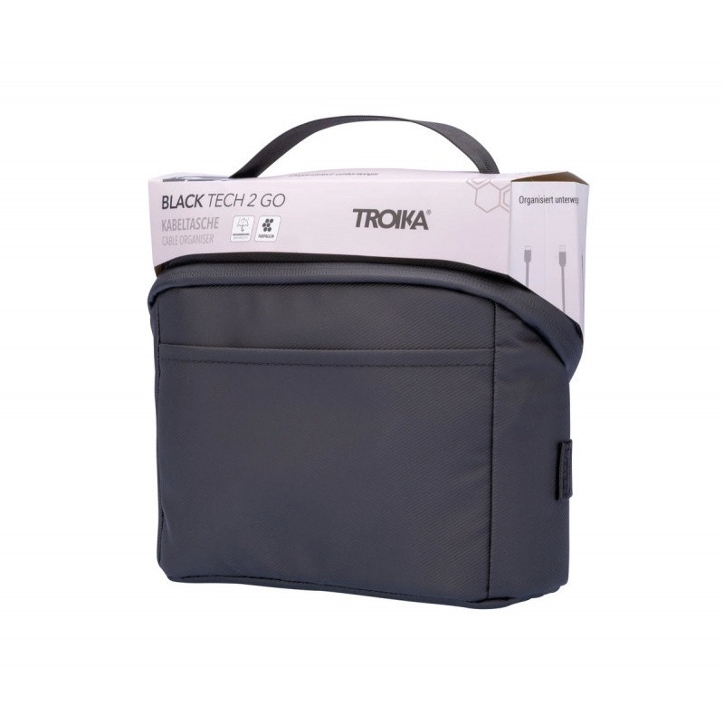 Organizer TROIKA Black Tech 2 Go, etui na akcesoria, czarne
