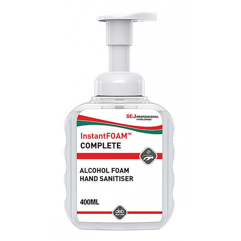 Piankowy środek do dezynfekcji rąk DEB InstantFOAM Complete, butelka z pompką, 400ml