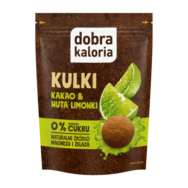 Kulki DOBRA KALORIA, kakao i nuta limonki, 65g