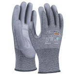 Rękawice antyprzecięciowe DONAU SAFETY DS-PU Anti-Cut D, rozm. 10, ciemnoszary