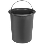 Kosz ze stopką DONAU HOME, wolnoopadający, 3l, srebrny mat