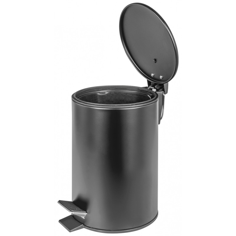 Kosz ze stopką DONAU HOME Modern, wolnoopadający, 3l, czarny
