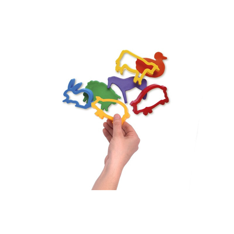 Foremki JOVI, zwierzęta, 6 szt., mix kolorów