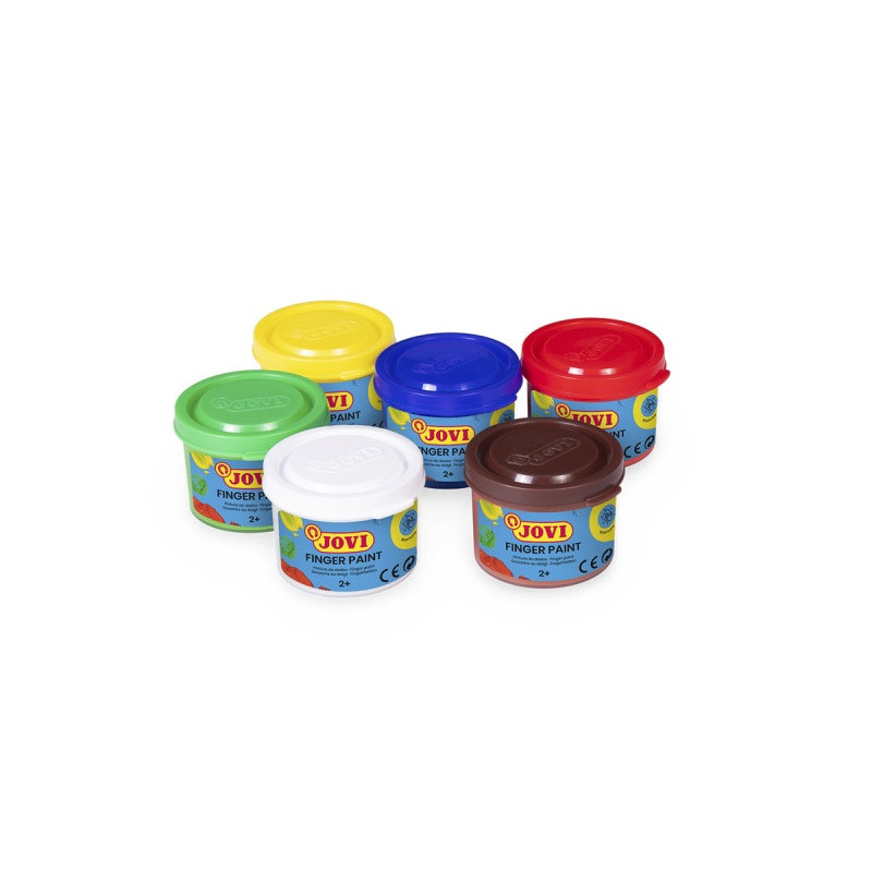 Farby do malowania palcami JOVI, 5x35 ml, mix kolorów