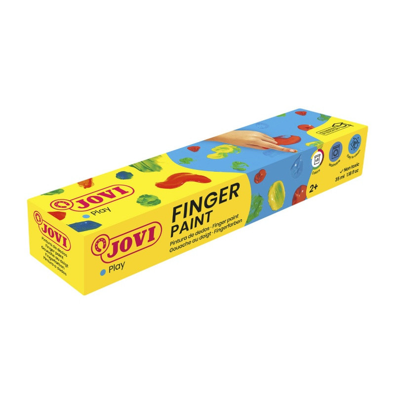 Farby do malowania palcami JOVI, 5x35 ml, mix kolorów