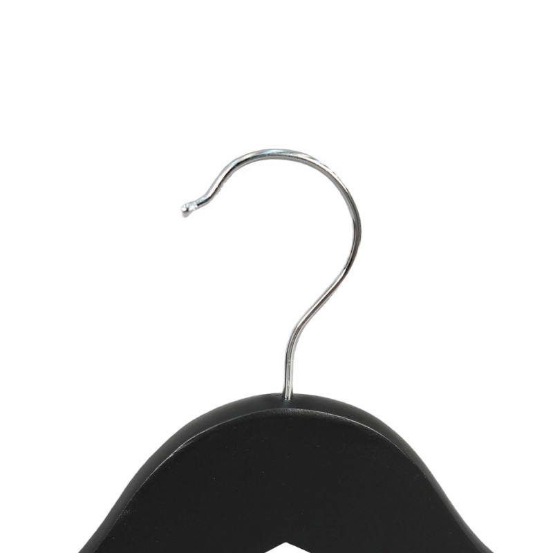 Wieszak na ubrania drewniany DONAU HOME, 44,5x23x1,2cm, 10 szt., czarny