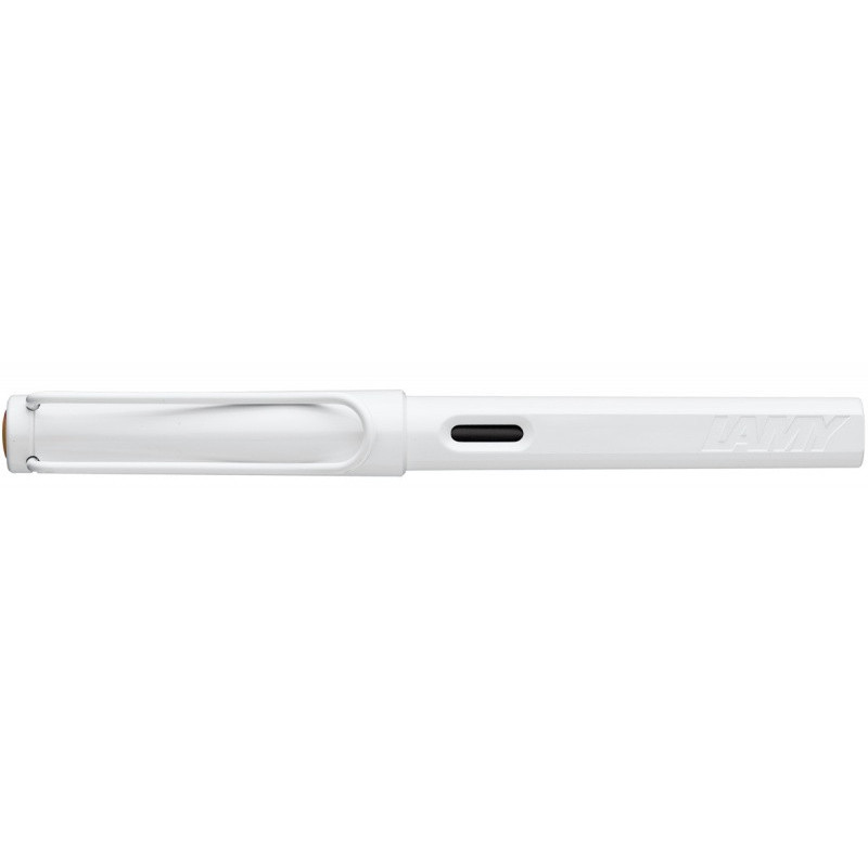 Pióro wieczne LAMY Safari 0B1 All White, 6 kolorowych pierścieni, stalówka EF, białe