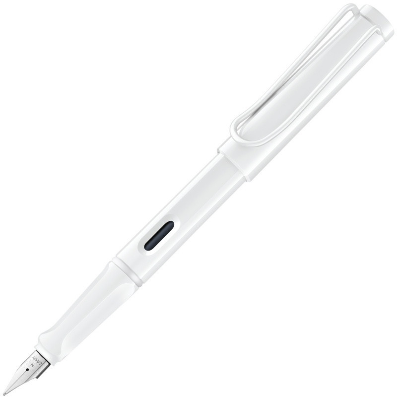 Pióro wieczne LAMY Safari 0B1 All White, 6 kolorowych pierścieni, stalówka M, białe