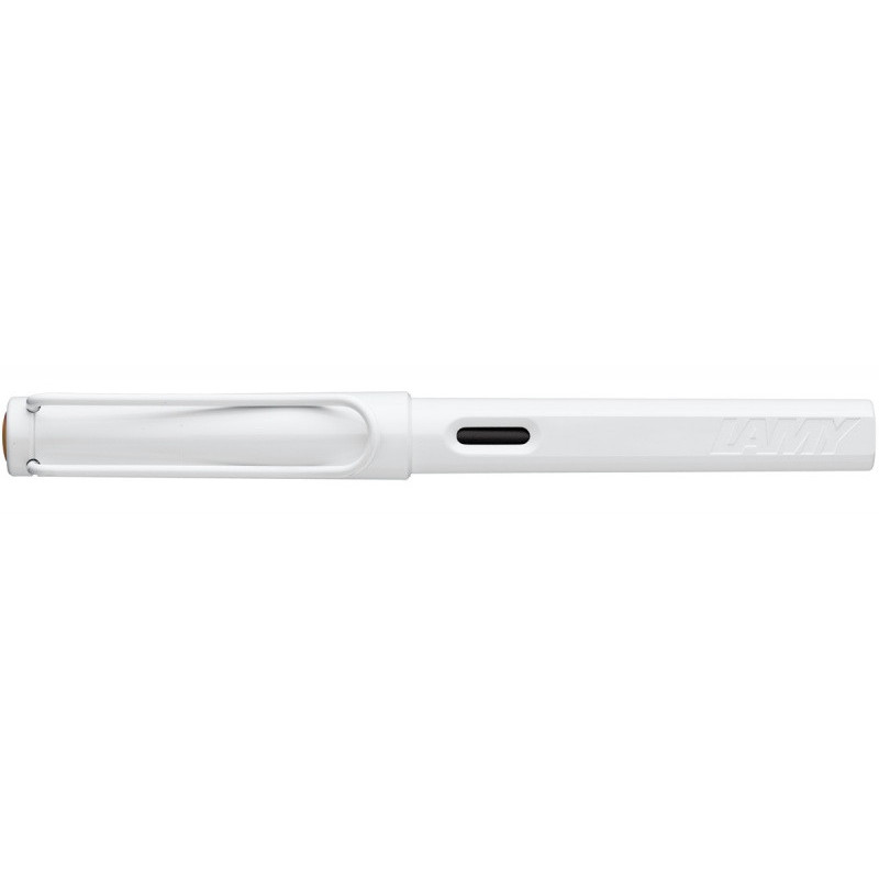 Pióro wieczne LAMY Safari 0B1 All White, 6 kolorowych pierścieni, stalówka M, białe