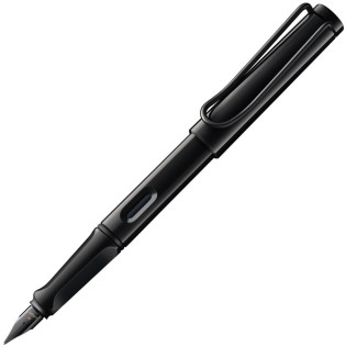 Pióro wieczne LAMY Safari 0B2 All Black, 6 kolorowych pierścieni, stalówka EF, czarne