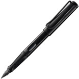 Pióro wieczne LAMY Safari 0B2 All Black, 6 kolorowych pierścieni, stalówka EF, czarne
