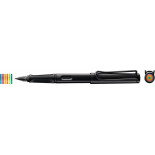 Pióro wieczne LAMY Safari 0B2 All Black, 6 kolorowych pierścieni, stalówka F, czarne
