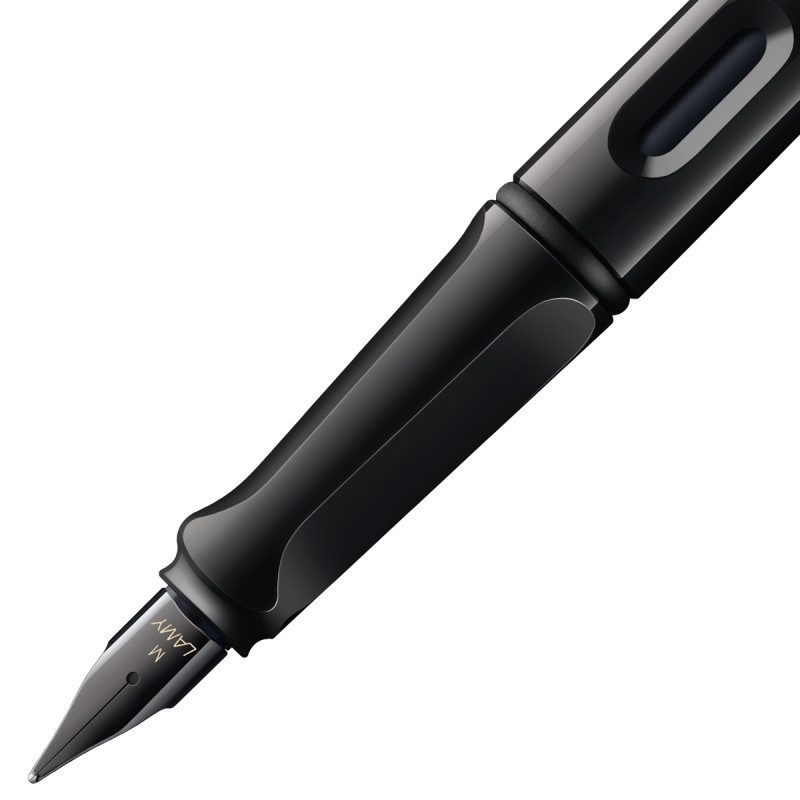 Pióro wieczne LAMY Safari 0B2 All Black, 6 kolorowych pierścieni, stalówka M, czarne