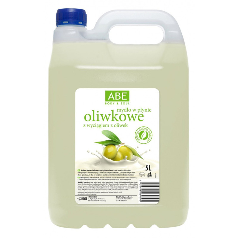 Mydło w płynie ABE, 5l, oliwka