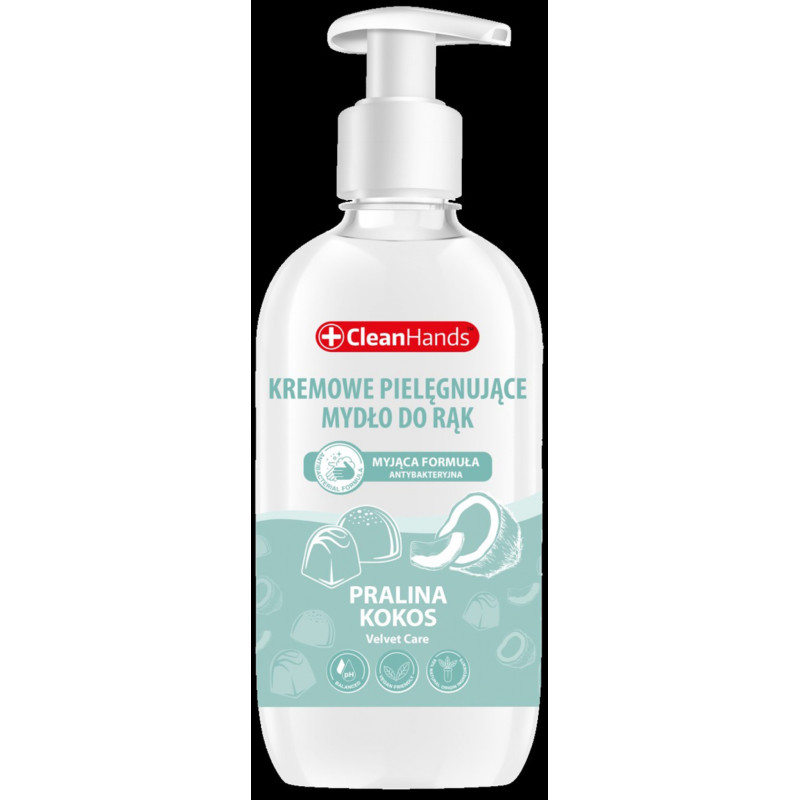 Kremowe mydło do rąk CLEANHANDS, 500ml, pralina i kokos