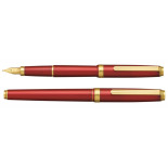 Pióro wieczne Platinum BISO Flame Red F, w pudełku, czerwone