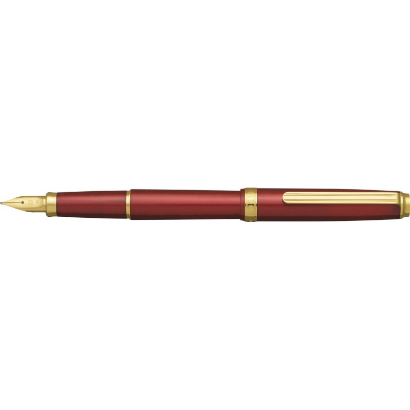 Pióro wieczne Platinum BISO Flame Red F, w pudełku, czerwone