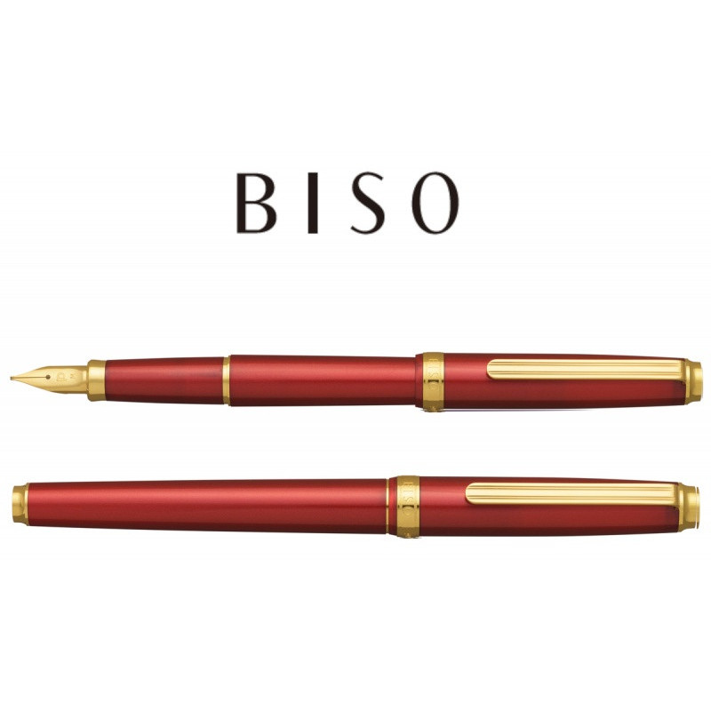 Pióro wieczne Platinum BISO Flame Red M, w pudełku, czerwone