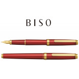 Pióro wieczne Platinum BISO Flame Red M, w pudełku, czerwone