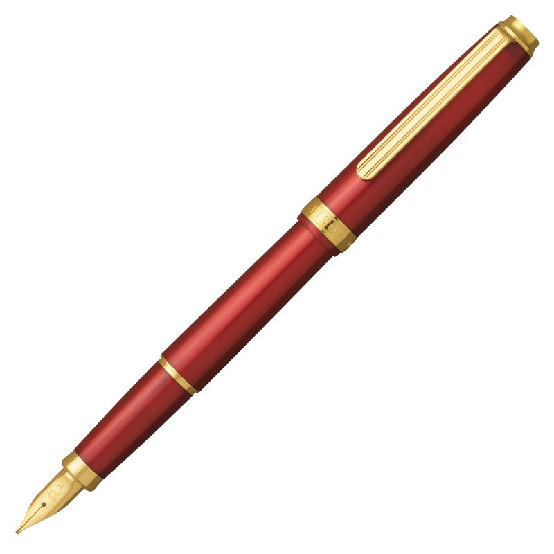 Pióro wieczne Platinum BISO Flame Red M, w pudełku, czerwone