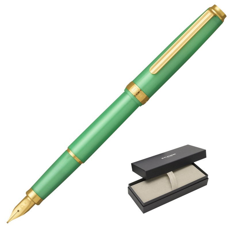 Pióro wieczne Platinum BISO Mint Green F, zielone