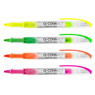 Zestaw zakreślaczy Q-CONNECT, 1–4mm, 4 szt., mix kolorów
