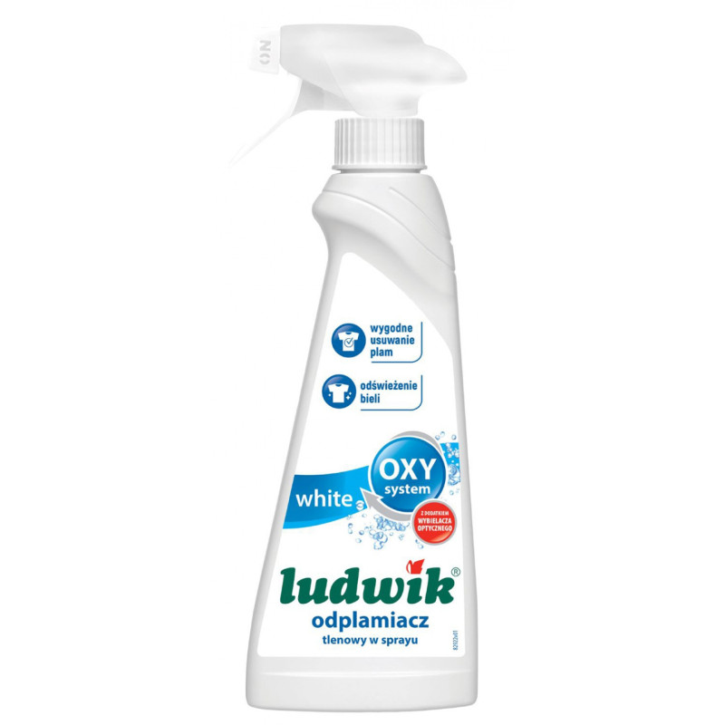 Odplamiacz tlenowy w sprayu do tkanin białych LUDWIK, 250ml
