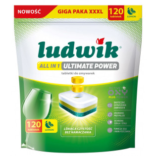 Tabletki do zmywarek All in 1 Ultimate Power LUDWIK, 120 szt., lemon