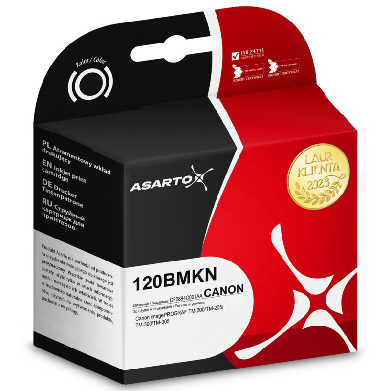 Tusz Asarto do Canon 120BMKN | PFI120 | CF2884C001AA | 130 ml | black mat
