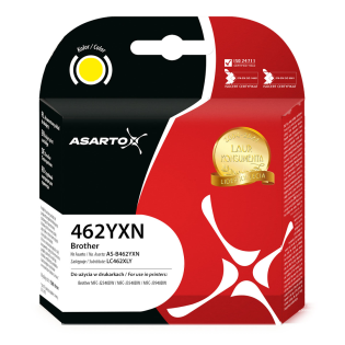 Tusz Asarto do Brother 462YXN | LC462XLY | 1500 str. | yellow