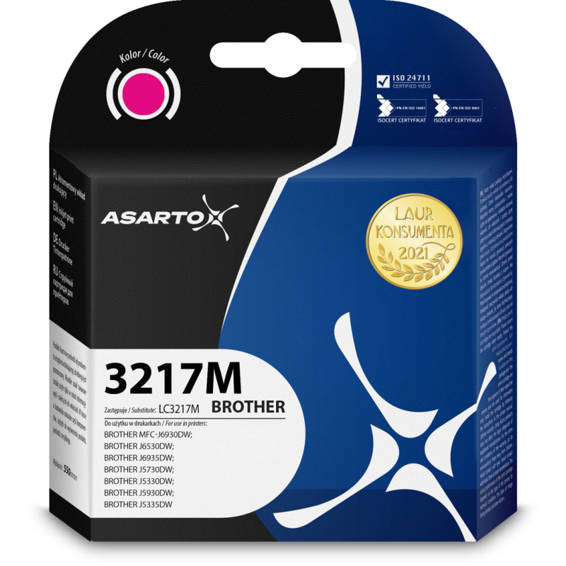 Tusz Asarto do Brother 3217MN | LC3217M | 550 str. | magenta