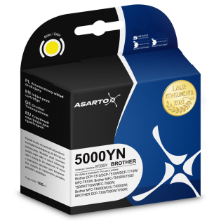 Tusz Asarto do Brother 5000YN | BT5000Y | 100 ml | yellow
