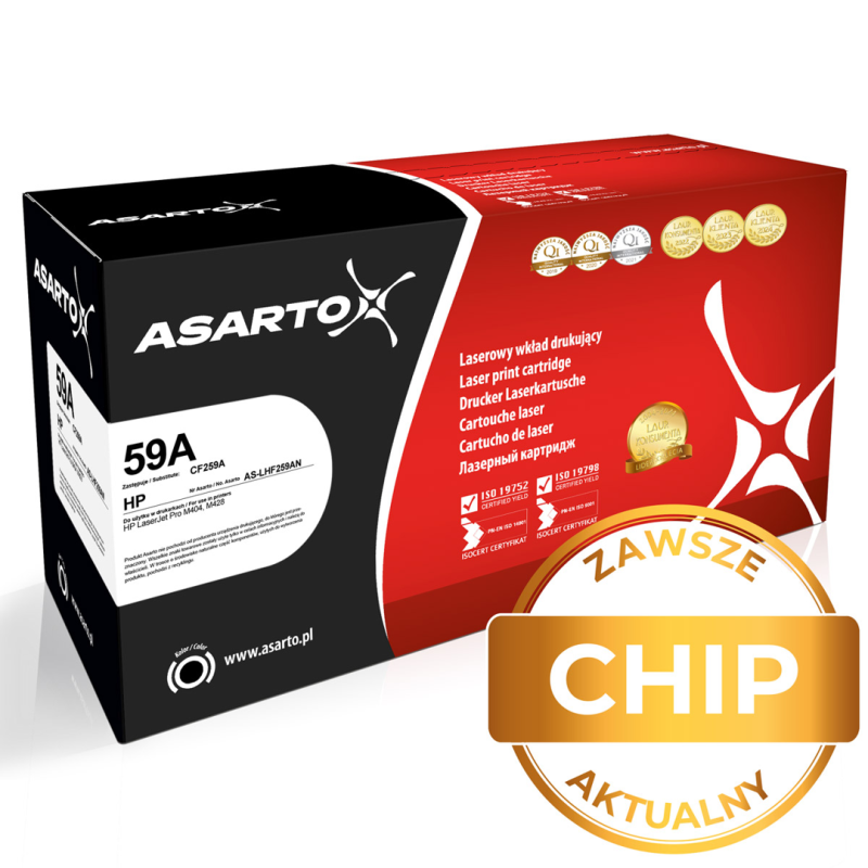 Toner Asarto do HP 59A | CF259A | 3000 str. | black | AKTUALNY CHIP