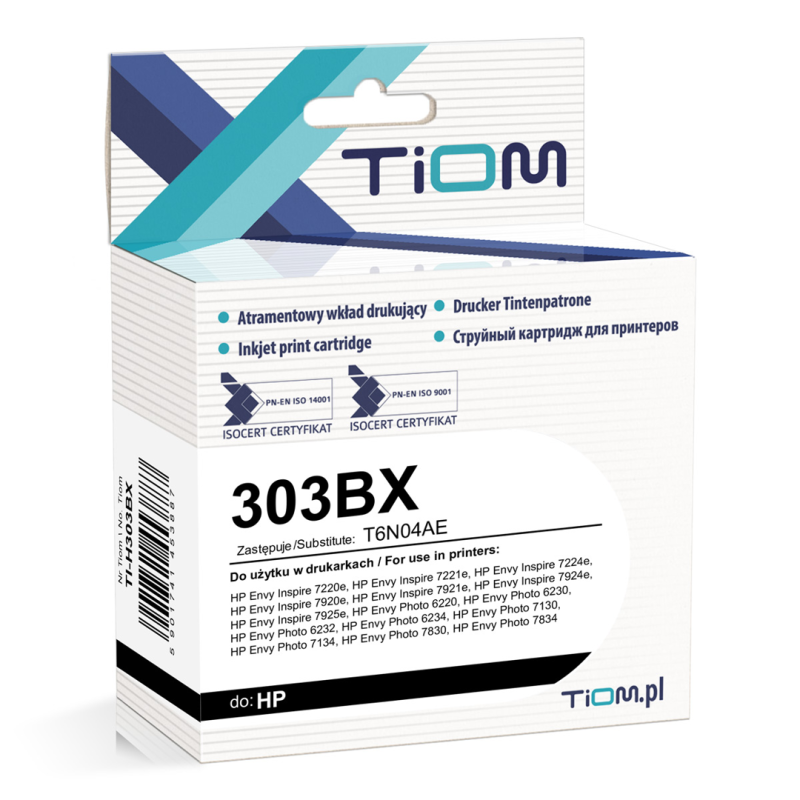 Tusz Tiom do HP 303XL | 303BX | T6N04AE | 650 str. | black