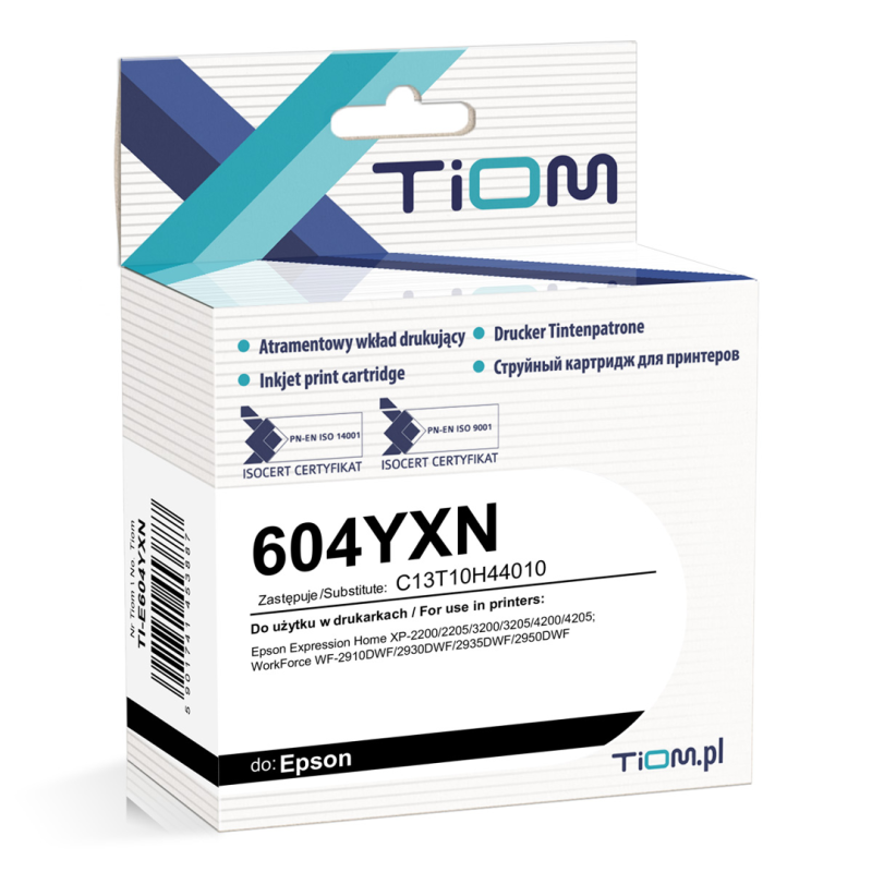 Tusz Tiom do Epson 604YXN | C13T10H44010 | 350 str. | 12ml | yellow