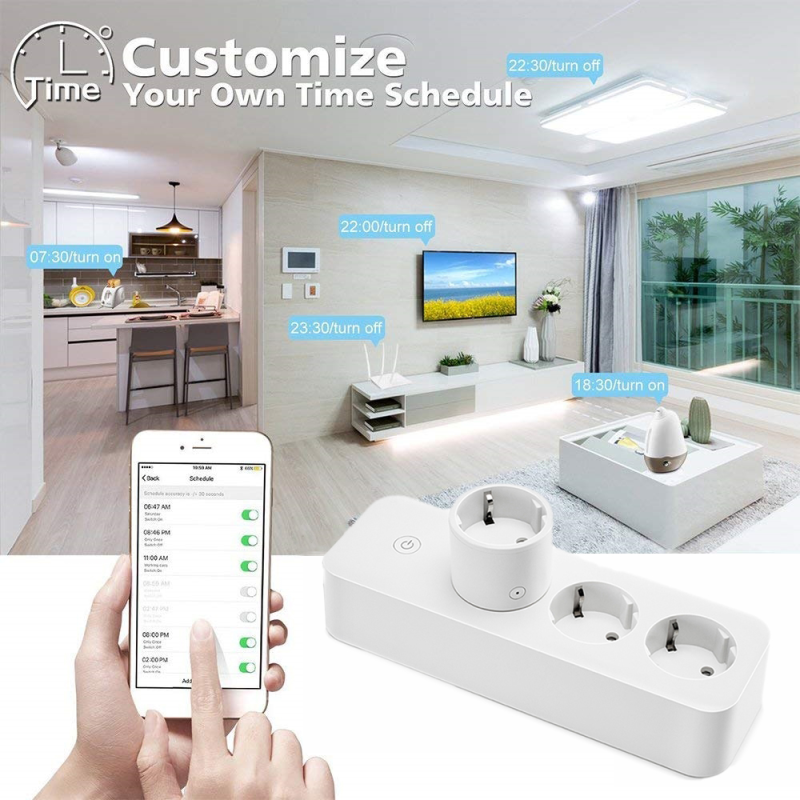 Bounn Inteligentny przedłużacz z WiFi EU11