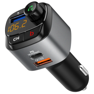 Bounn transmiter FM ładowarka samochodowa QC3.0+PD20W