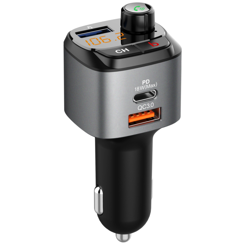 Bounn transmiter FM ładowarka samochodowa QC3.0+PD20W