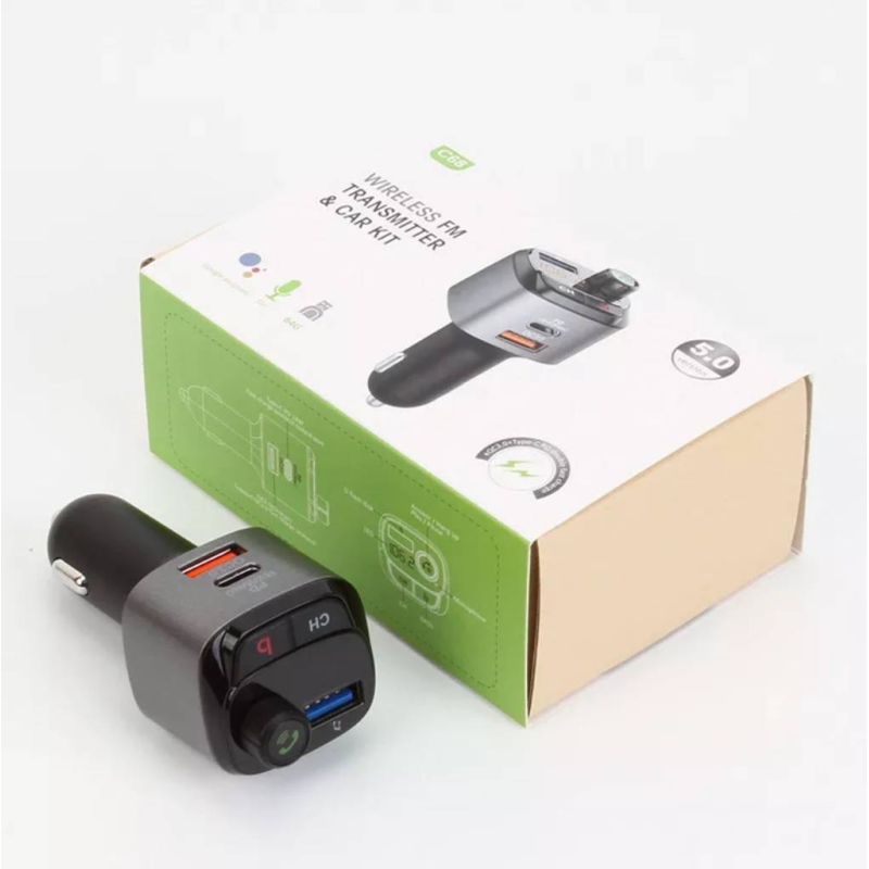Bounn transmiter FM ładowarka samochodowa QC3.0+PD20W