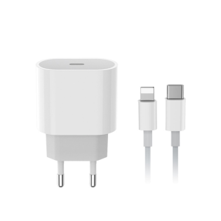 Ładowarka sieciowa 20W + kabel USB C / Lightning PD20W