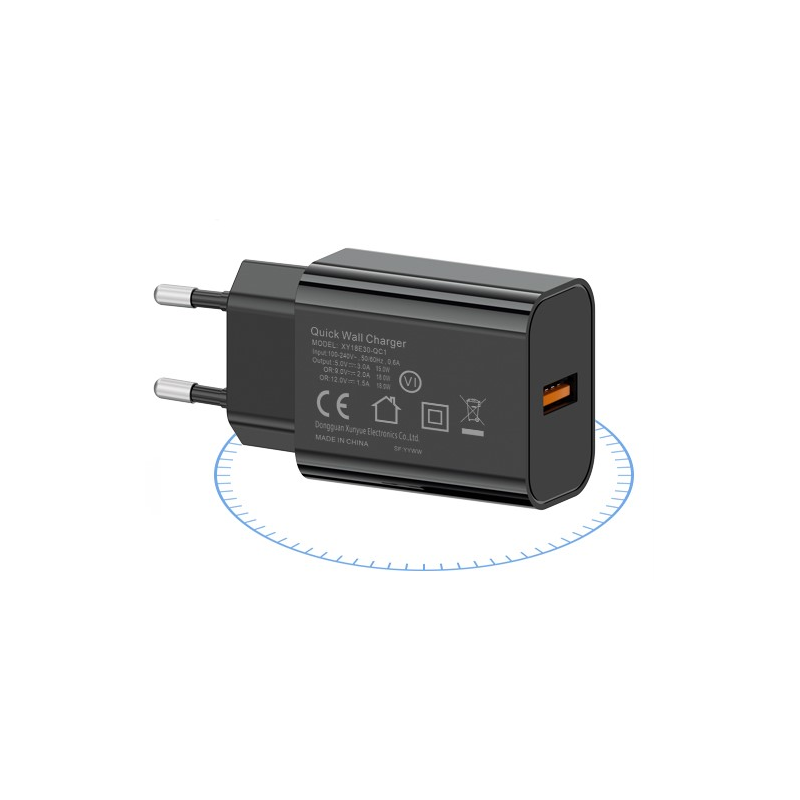 Ładowarka sieciowa QC3.0 18W | czarna