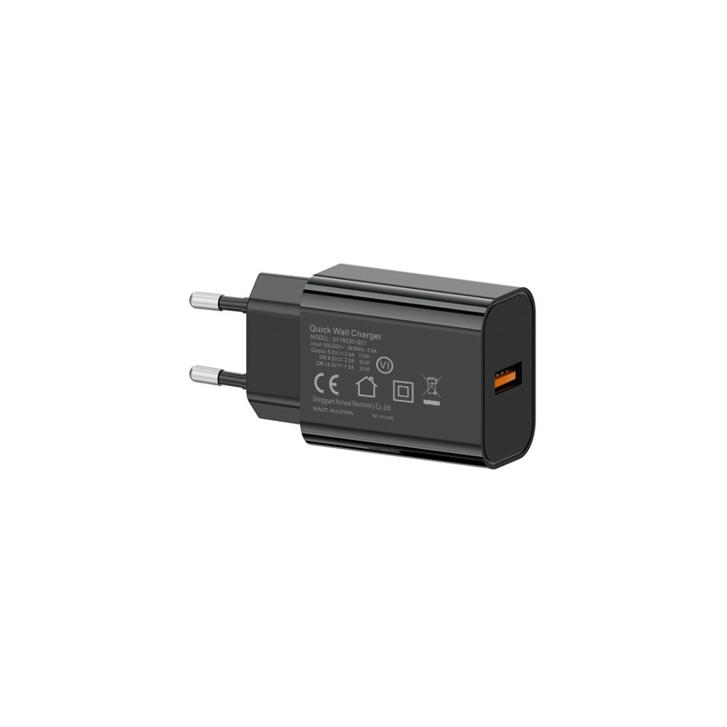 Ładowarka sieciowa QC3.0 18W | czarna