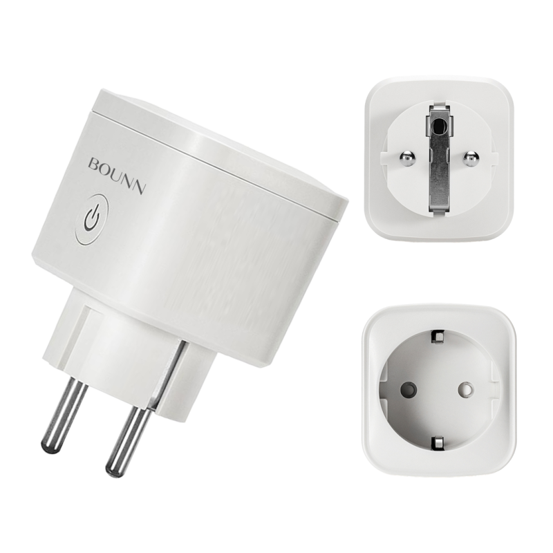 Bounn Inteligentne gniazdo elektryczne watomierz z WIFI Tuya EU02
