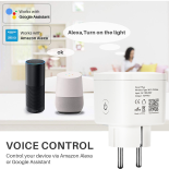 Bounn Inteligentne gniazdo elektryczne watomierz z WIFI Tuya EU02