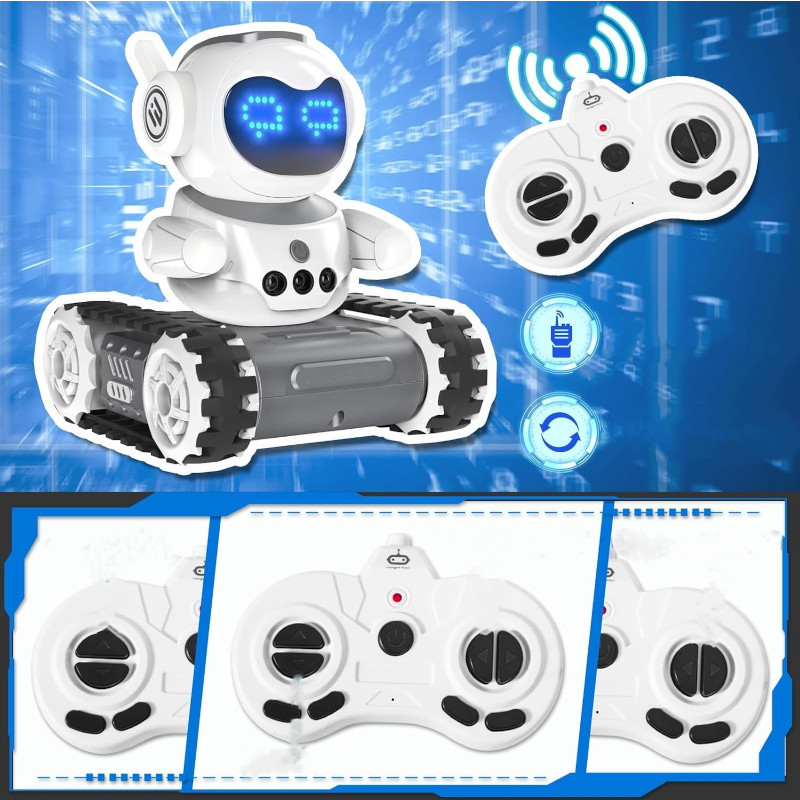 Robot zdalnie sterowany z funkcją Walkie-Talkie emocje LED