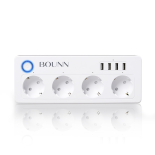 Bounn Inteligentny przedłużacz z WiFi 4xEU + 4x USB