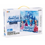 Klocki konstrukcyjne magnetyczne Puzzle Zamek Księżniczek 48 elementów