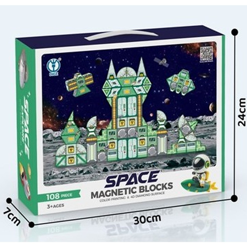 Klocki konstrukcyjne magnetyczne Stacja Kosmiczna 108 elementów