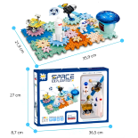 Klocki konstrukcyjne puzzle trybiki edukacyjne kosmos